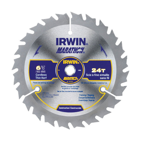 Irwin CIRCULAR BLADE6.5""24T 14029